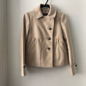 Anthropologie Leifnotes Cream Cropped jacket